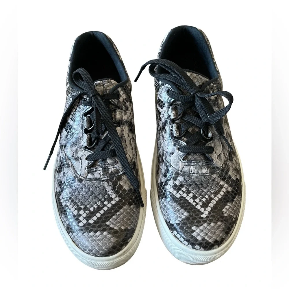 SAS Free Rein Leather Lace Up Platform Sneaker Mamba Snake Print Size 7